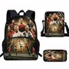 Set Zaino Scolastico CR7 per Bambini Tessuto Oxford Borsa a Doppio Scomparto con Tasca Frontale Astuccio Tracolla Ergonomico Dorsale