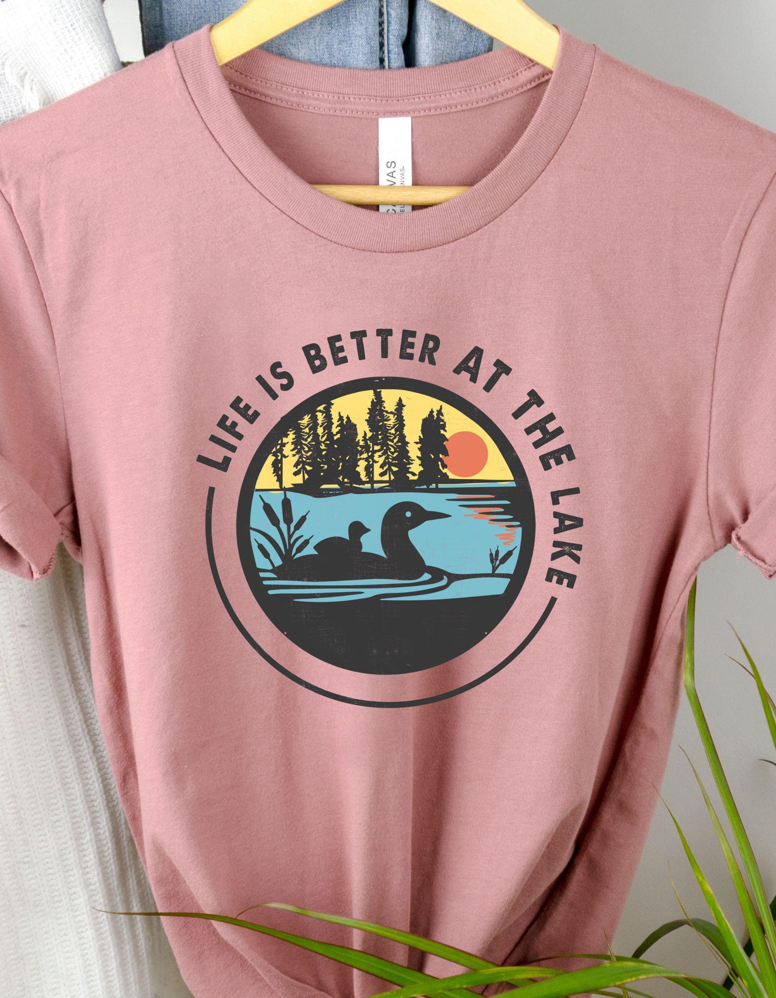 Life is Better at the Lake Tshirt - Unisex Jersey Tee for Lake Lovers, Nature Enthusiasts, Summer Casual Wear, Outdoor Outfit - 6 Colors 3XL