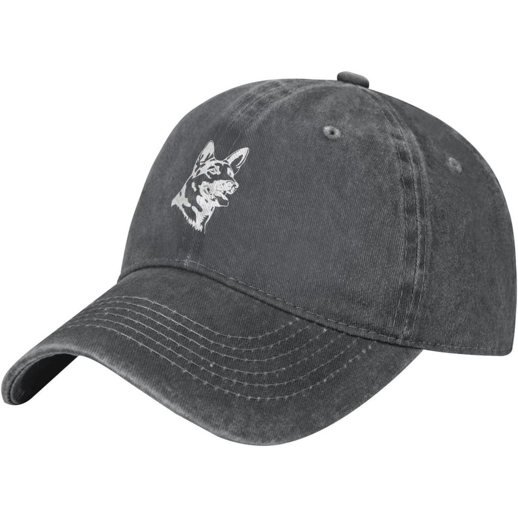 GerUnisex Shepherd Head Print Baseball Cap Washed Cotton Adjustable Low Profile Dad Hat for Unisex