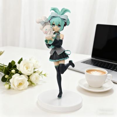 21CM Anime Hatsune Miku X Cinnamoroll Figure Anime Peripheral Collectible Models Decorative Decorations Kids Christmas Gift