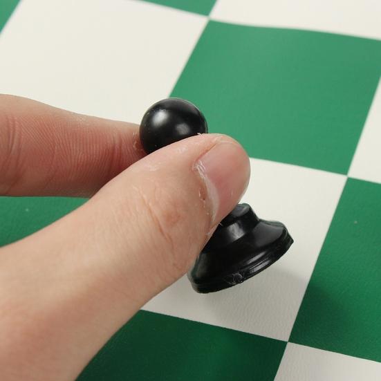 33Pcs 42cm Chess Set Professional Square Board Plastic Hand Carved Board Game Set