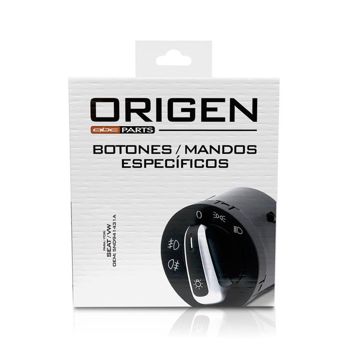 Bouton de commande d'éclairage - origen - seat/vw - remplacement - référence oem 5nd941431a - neuf