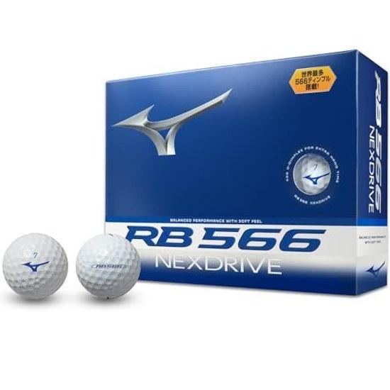MIZUNO Golf Ball RB 566 NEXDRIVE Distance Type Compatible All Head Speeds Soft Feeling 2-Piece Structure 5NJBT324