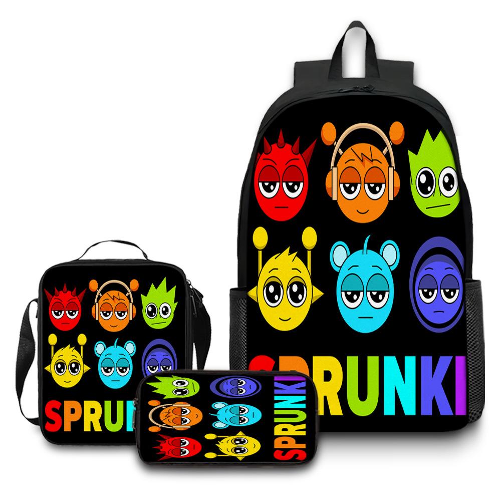 Rhythm Box Game School Bag Sprunki Load Reduction Cartoon Backpack Student Backpack Backpack D