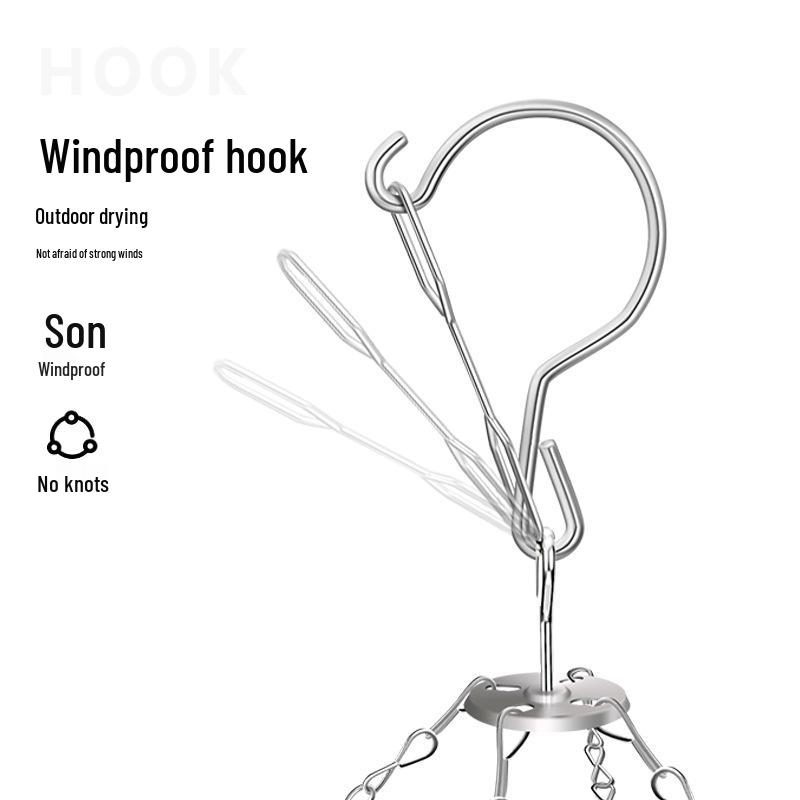 Kaiwang Double Layer Stainless Steel Sock and Clothes Drying Rack with 20 Clips