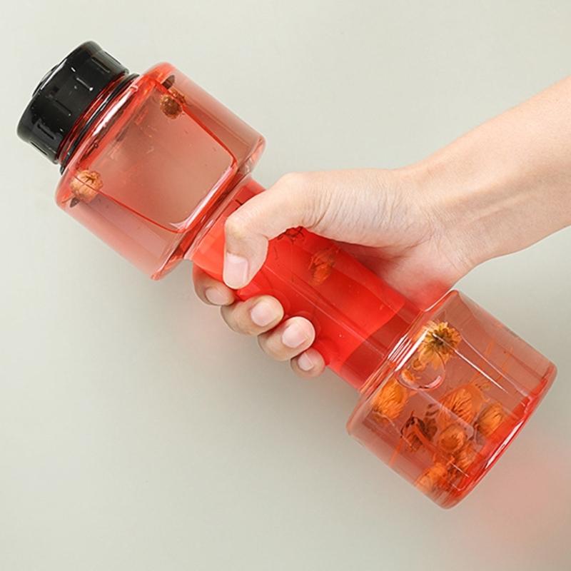700ml Water Bottle Dumbbell Shaped Bicycles Drinking Bottle Leakproof Bottle For Gym, School, Cycling, Outdoor Sports
