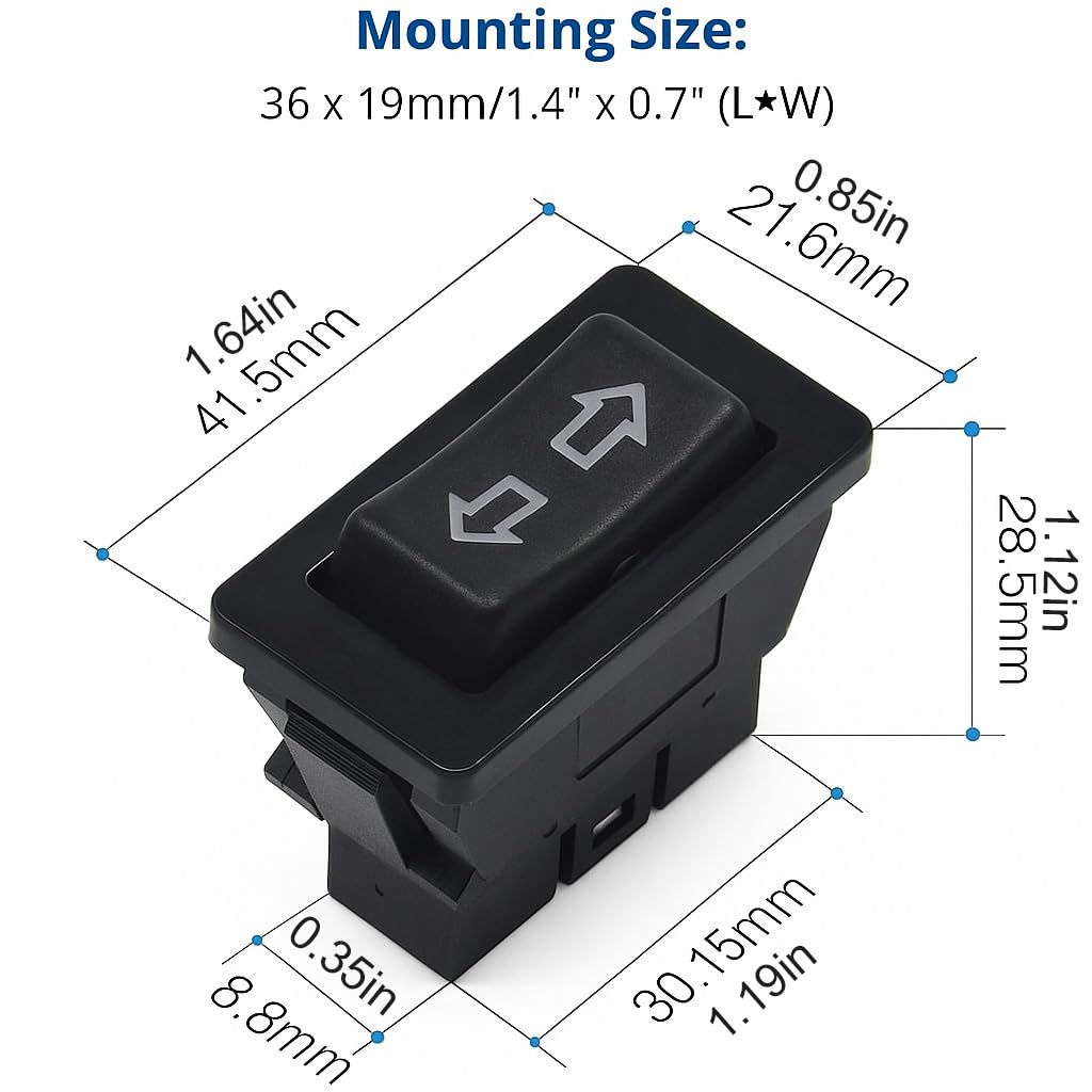 Gebildet Universal 2pcs 5 Pin DPDT DC12V 24V Car Window Momentary Switch Car Control