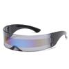 Nouveaux Lunettes de Soleil Masque Cyclope UV400 Futuristes Amusants Or Rouge Décoration Fournitures de Fête d'Halloween