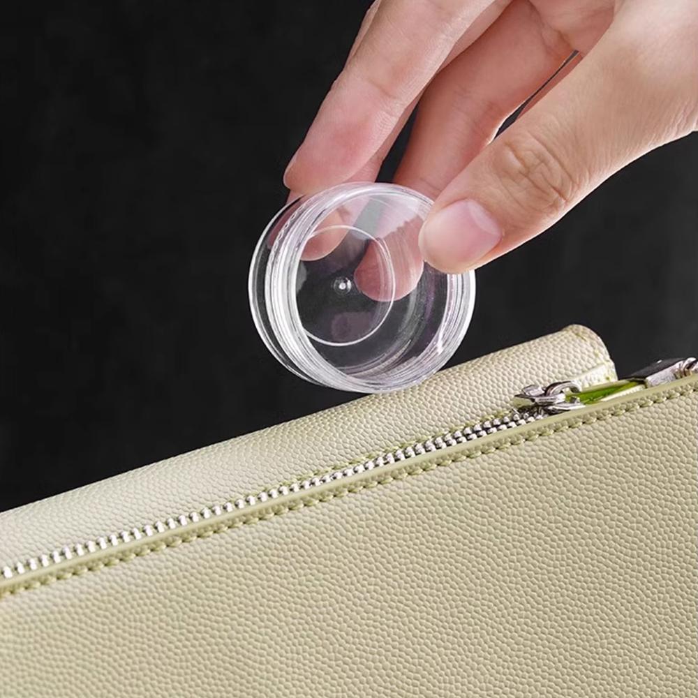 50PCS Transparent Sealed Circular Plastic Small Box Jewelry Packaging Accessory Storage Nail Art Storage Box for Organizing