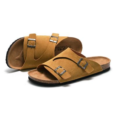 Marca di Moda Unisex Scarpe in Sughero Donna/Uomo Zoccoli Sandali in Nabuk Estivi Ciabatte da Spiaggia Pantofole Casual per la Casa Sandalias con Fibbia a Cinturino Femme 2025