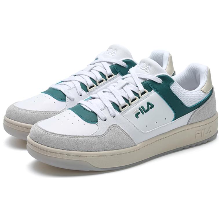 New FILA Targa Low Top Skateboard Shoes Men's White Gray Green F12M422206FWL