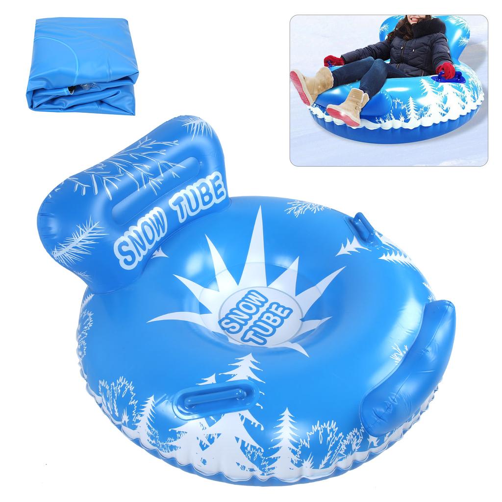 Winter Outdoor Inflatable Ski Rings Toy Floated Skiing Board Accessories for Children Adults