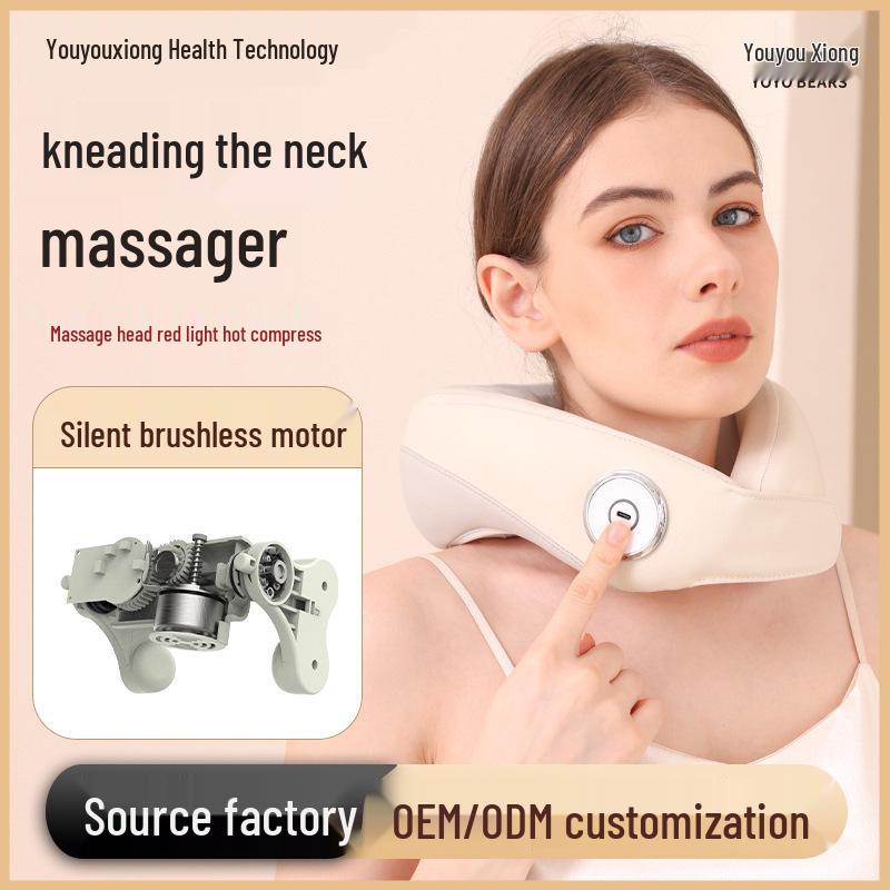 Portable Neck and Shoulder Kneading Massager with Heat Therapy