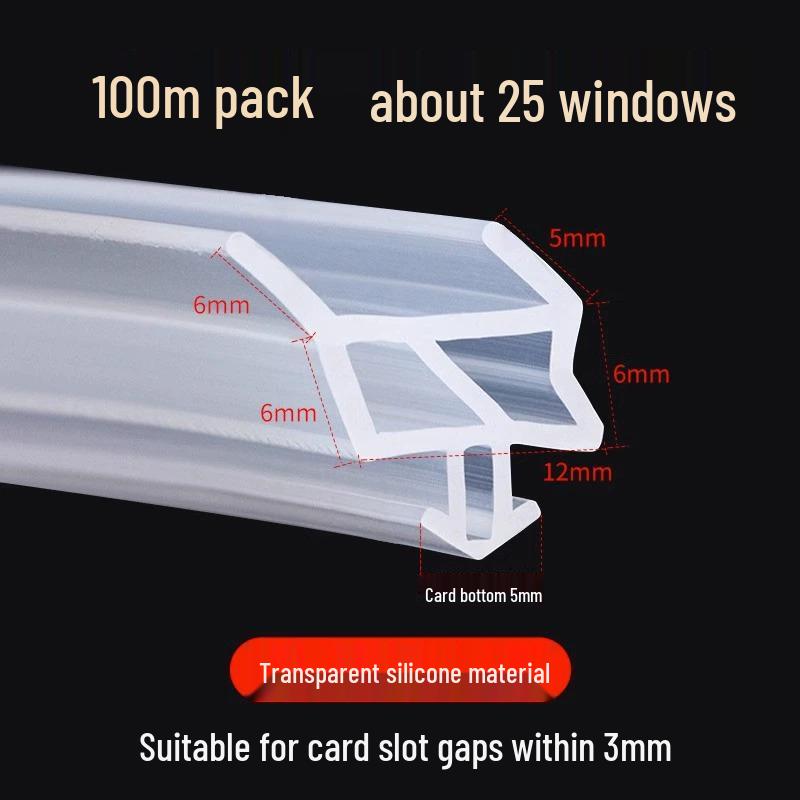 Těsnící lišta okna typu O z voděodolného a zvukotěsného UPVC pro dovnitř otevíraná okna