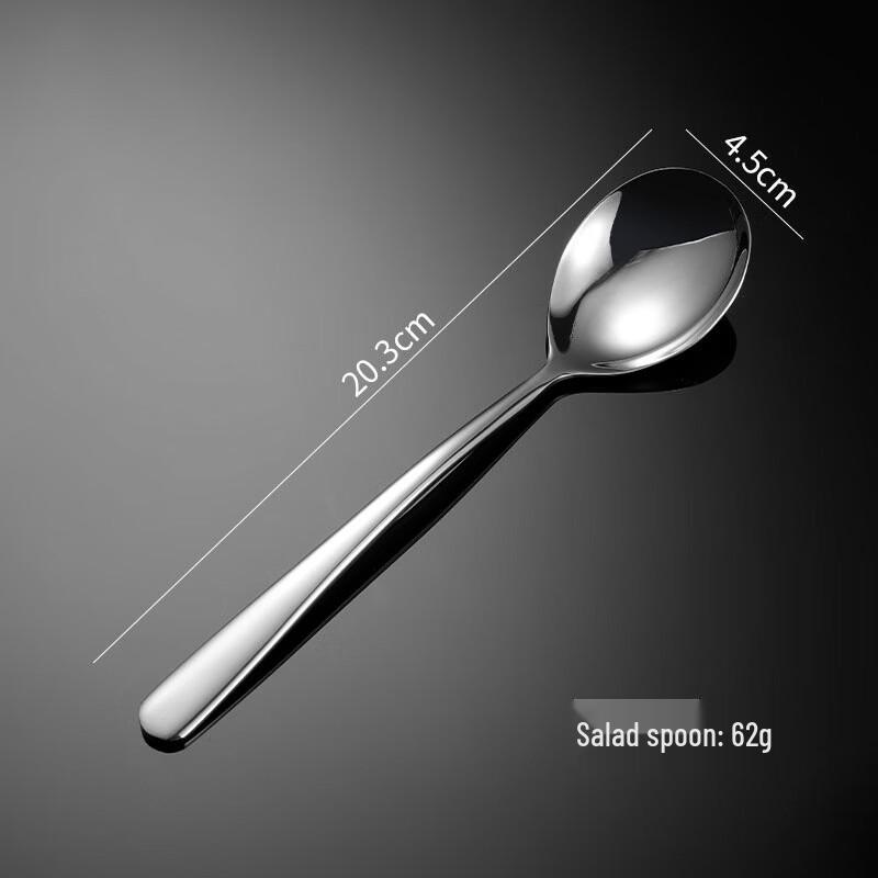 Qianxing 304 Stainless Steel Salad Spoon (10-Pack)