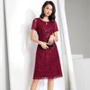 Plus Size Short Sleeve Summer Wedding Banquet Evening Dress for Mother-in-law