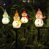 Solar Powered Snowman Stake Light Outdoor Christmas Decoration for Yard Garden & Pathway Auto On/Off Waterproof Festive Atmosphere Lights