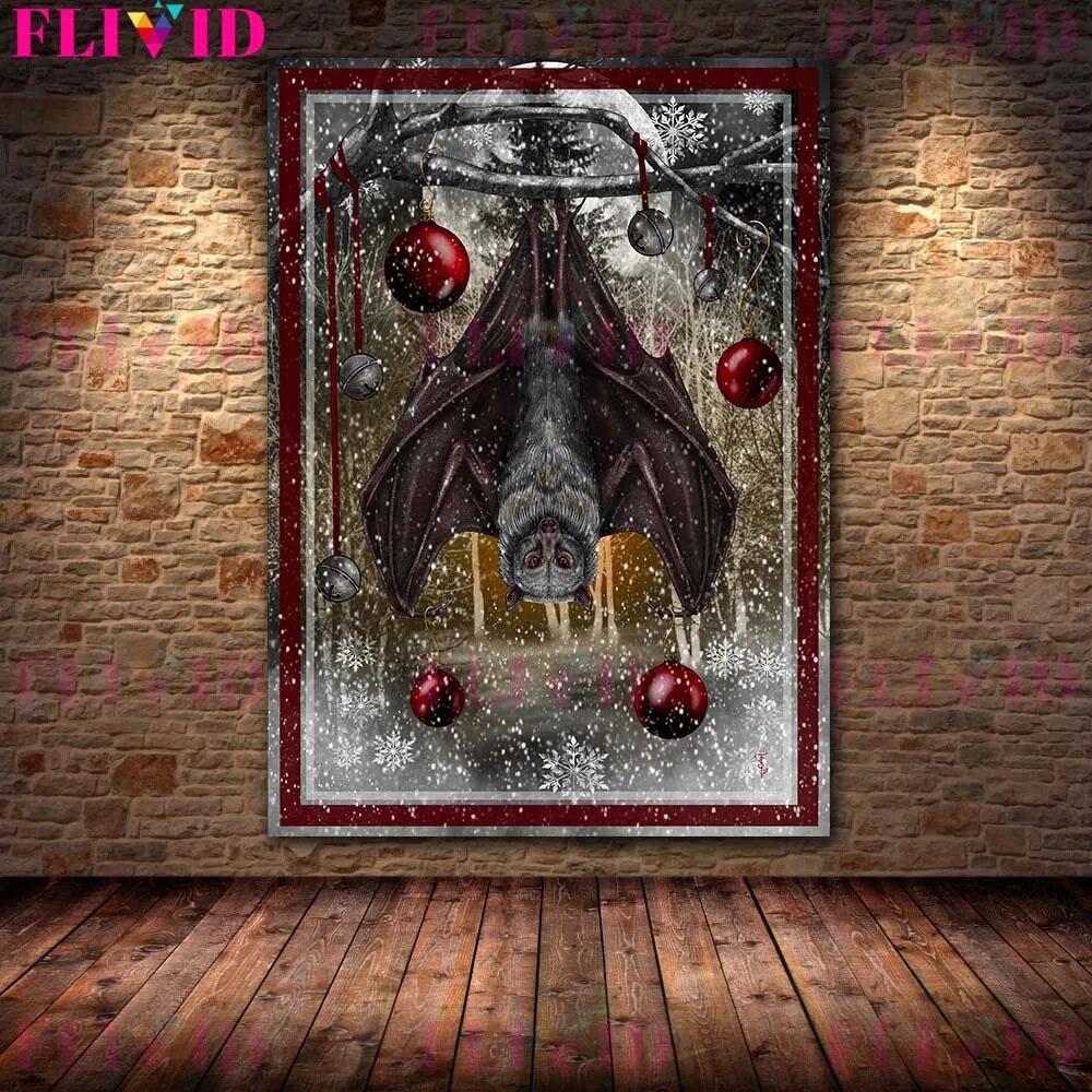 Christmas Legend Monster Krampus Vintage Wall Art Canvas Painting Christmas Witch And Moose Art Poster And Print Decor No Frame