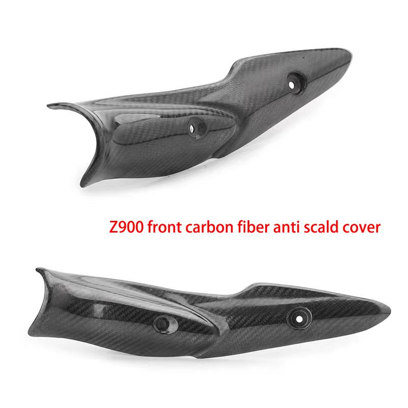 Für Kawasaki Z900 Z900e Motorrad Auspuff Mittelrohr Carbonfaser Hitzeschutz Abdeckung Schutz Anti-Verbrühungsgehäuse
