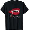 Distressed Vampire Fangs Graphic Tee for Horror Movie Fans