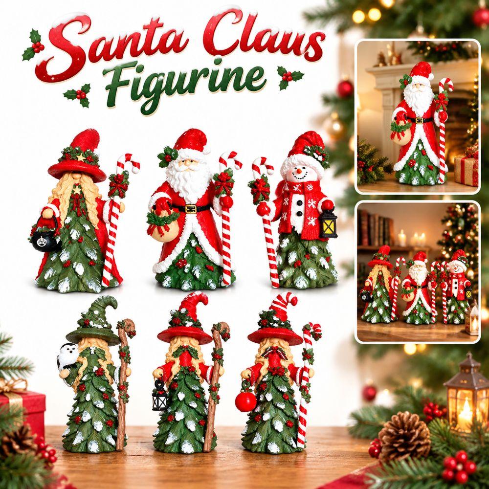 Santa Claus/Snowman/Witch Christmas Desktop Ornament Resin Snowman Figurine Holiday Decor
