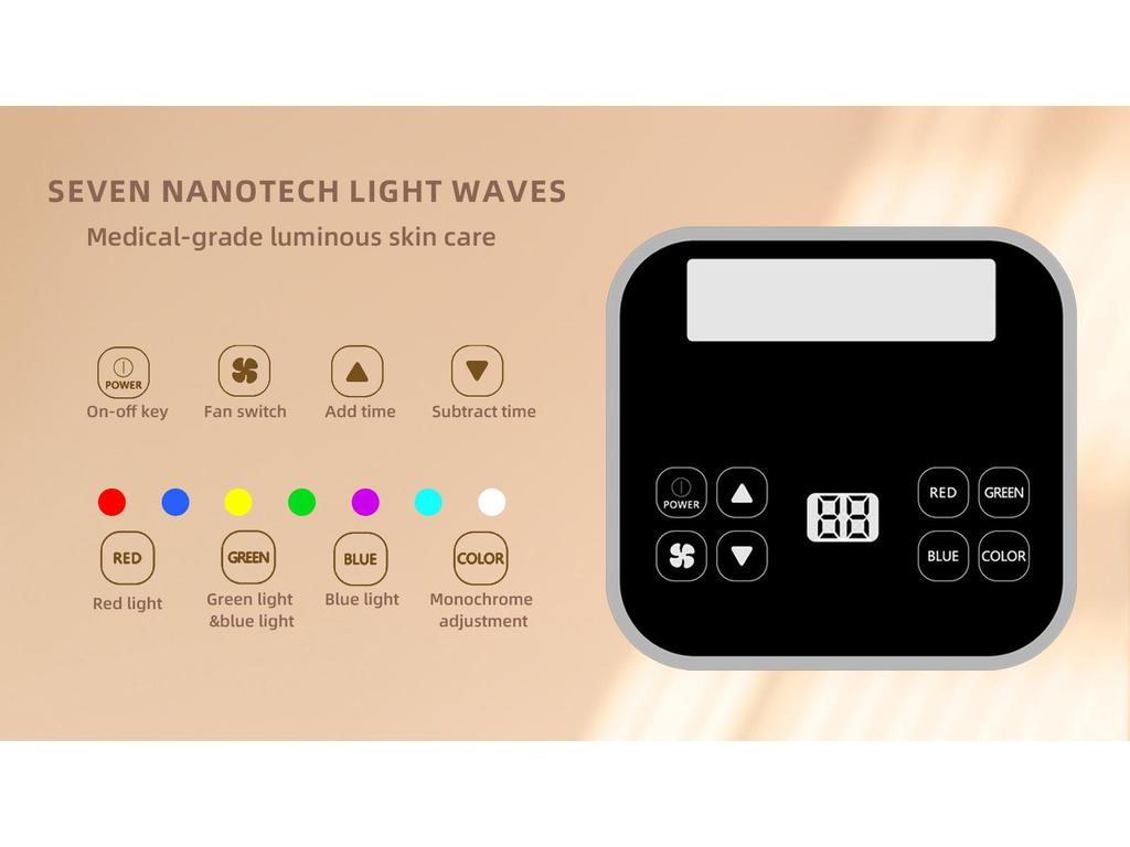 Seven-Color Folding LED Spectrometer for Photodynamic Skin Rejuvenation