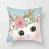 Fashionable Luxury Home Decoration Cartoon Cute Kitten Print Pillow Cover Office Seat Cushion Cover