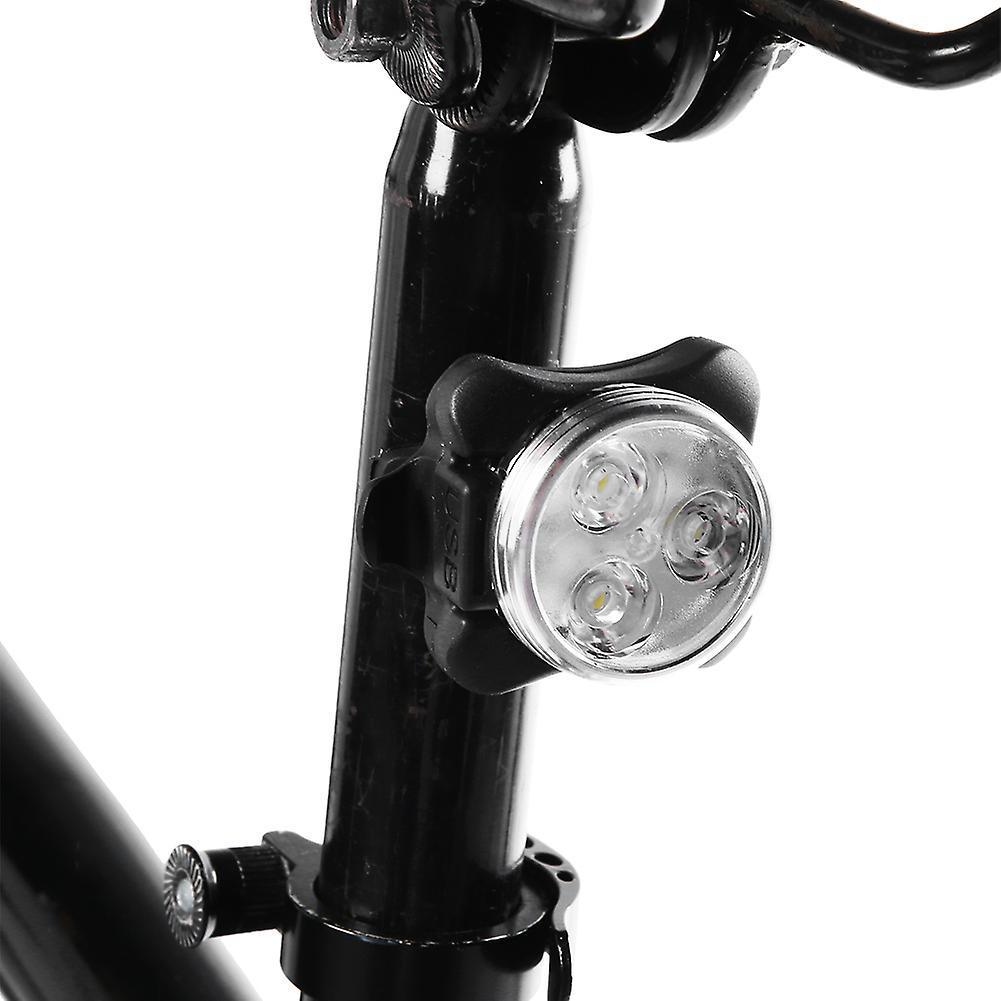 650mA USB Rechargeable LED Bicycle Bike Front Tail Safety Warning Light (RedWhite Set)