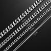 3.5mm/5mm/7mm/9mm Thickness Stainless Steel Cuban Curb Link Chain Necklace for Men Boys Silver Gold Black Color 14 To 30 Inches
