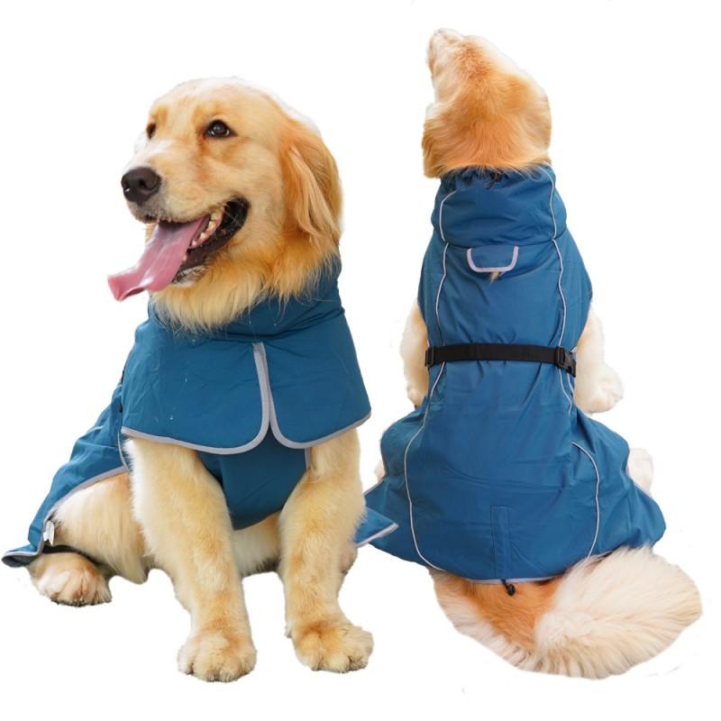Waterproof Windproof Dog Raincoat Large Breeds Golden Retriever Labrador Outdoor Coat Fall Winter