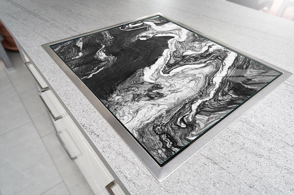 GLAS-KOCHFELD-SCHUTZPLATTE 70x52 MARMOR