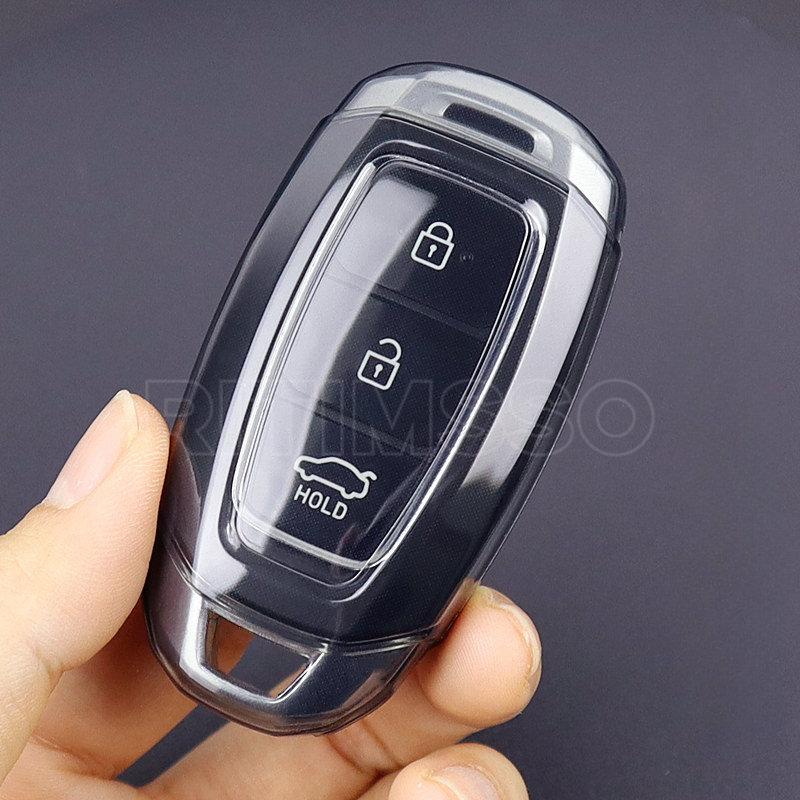 For Hyundai I30 Ix35 Kona Encino Solaris Azera Grandeur Ig Accent Santa Fe Palisade Custo Tpu Car Key Fob Case Key Fob Cover