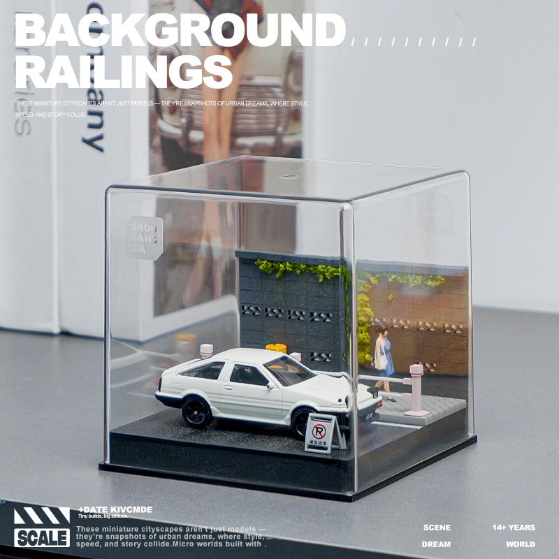 Collector 1/64 Car Model Parking Lot Small-scale Scene Acrylic Display Dust Cover Storage Box Friends Gifts Collect Ornaments