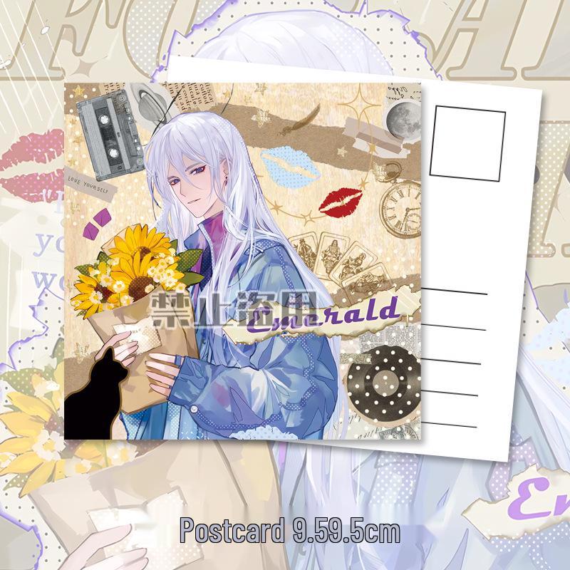 Ye Xuan Anime Gift Set: Time & Space Painter Badge, Keychain, Laser Ticket, Postcard, Bookmark, Star Badge