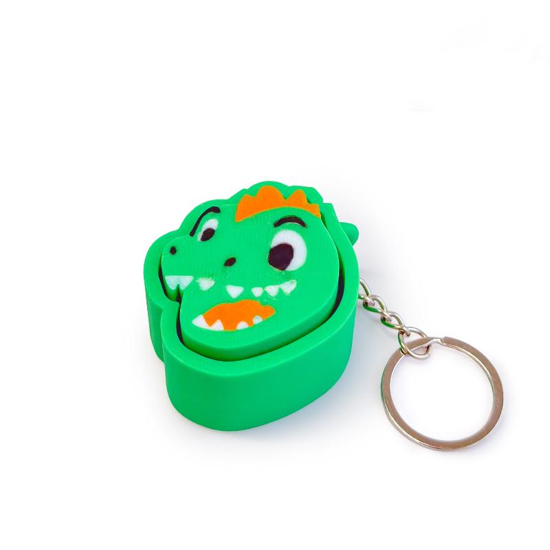 Cartoon Animals Clicker Keychain Educational Stress Relief Decompression Toy for Kids Bag Charm