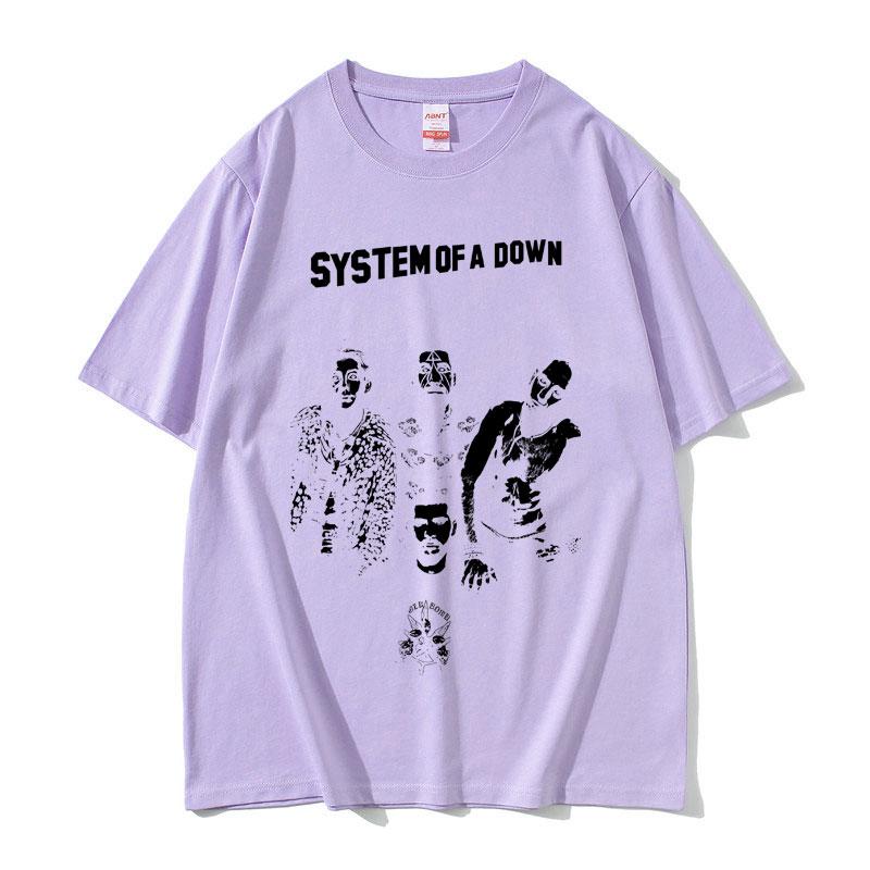 Alternative Metal Rock Band System of A Down Graphic Tshirt Unisex Women Clothing Casual Vintage Oversized Short Sleeve T Shirts