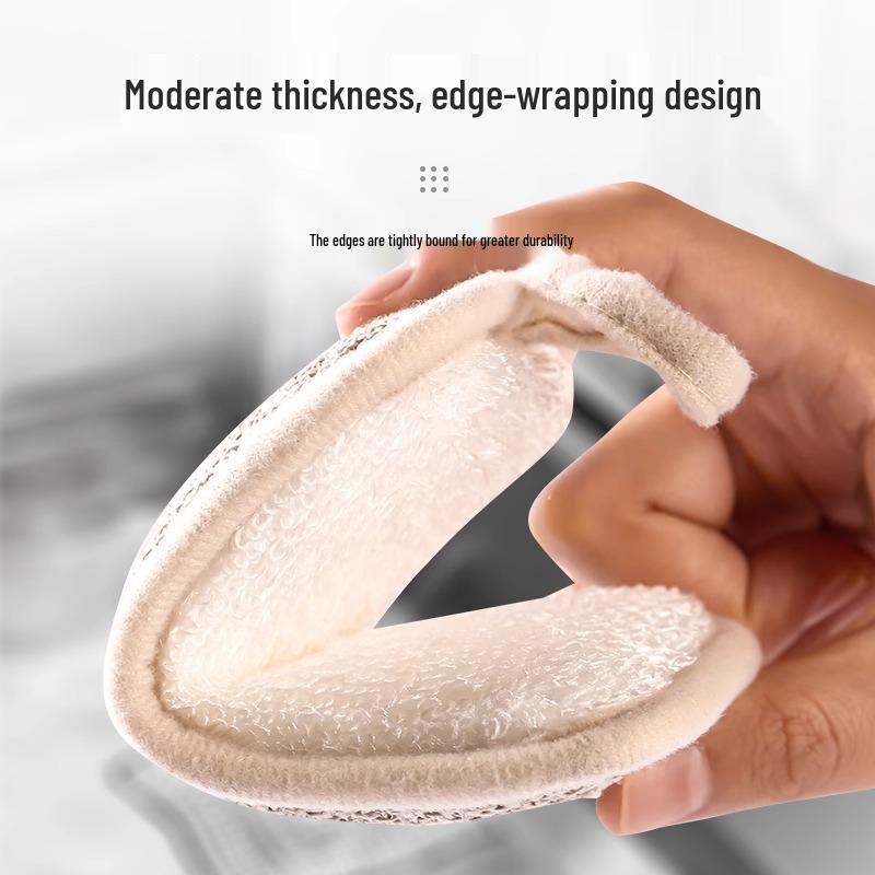 Bamboo Fiber Double-Sided Dishwashing Sponge & Scrub Brush - Kitchen Cleaning Scouring Pad & Magic Eraser.