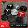 Autoaufkleber Auto 56mm Emblem Abzeichen Aufkleber Original Radkappe Auto Zubehör Für Tesla Model 3 Model Y S X Radnabe