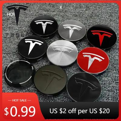 Autoaufkleber Auto 56mm Emblem Abzeichen Aufkleber Original Radkappe Auto Zubehör Für Tesla Model 3 Model Y S X Radnabe