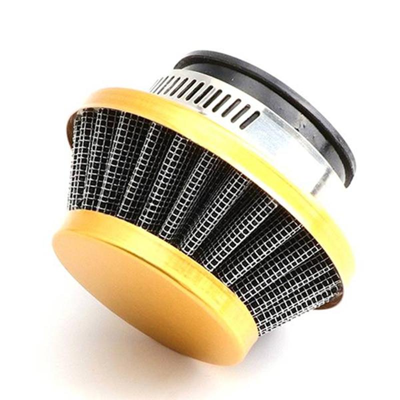 For Motorized Bicycle Push Mini Moto Pocket Bike ATV Quad Motorcycle Parts- Universal 38MM Air Filter Gold