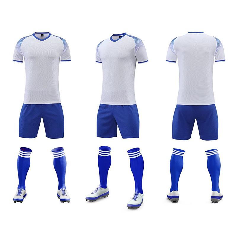 One cross-border adult children s short-sleeved suit, sports jersey, print number, football jersey suit, training jersey for men and women. XS