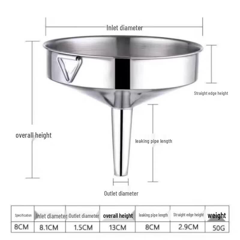 Andytai Stainless Steel Kitchen Funnel