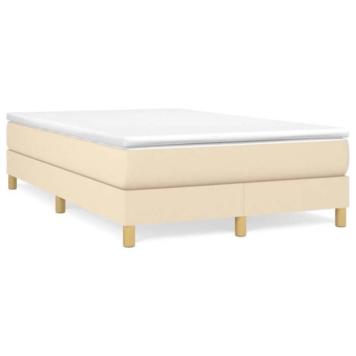 Maison Exclusive - Sommier à lattes de lit avec matelas Crème 120x200 cm Tissu
