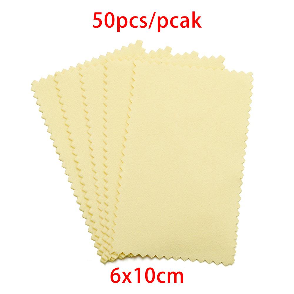 10-50pcs Polish Polishing Cloth Silver Color Cleaning  Polishing Cloth Soft Clean Wipe Wiping Cloth For Silver Gold Jewelry Tool