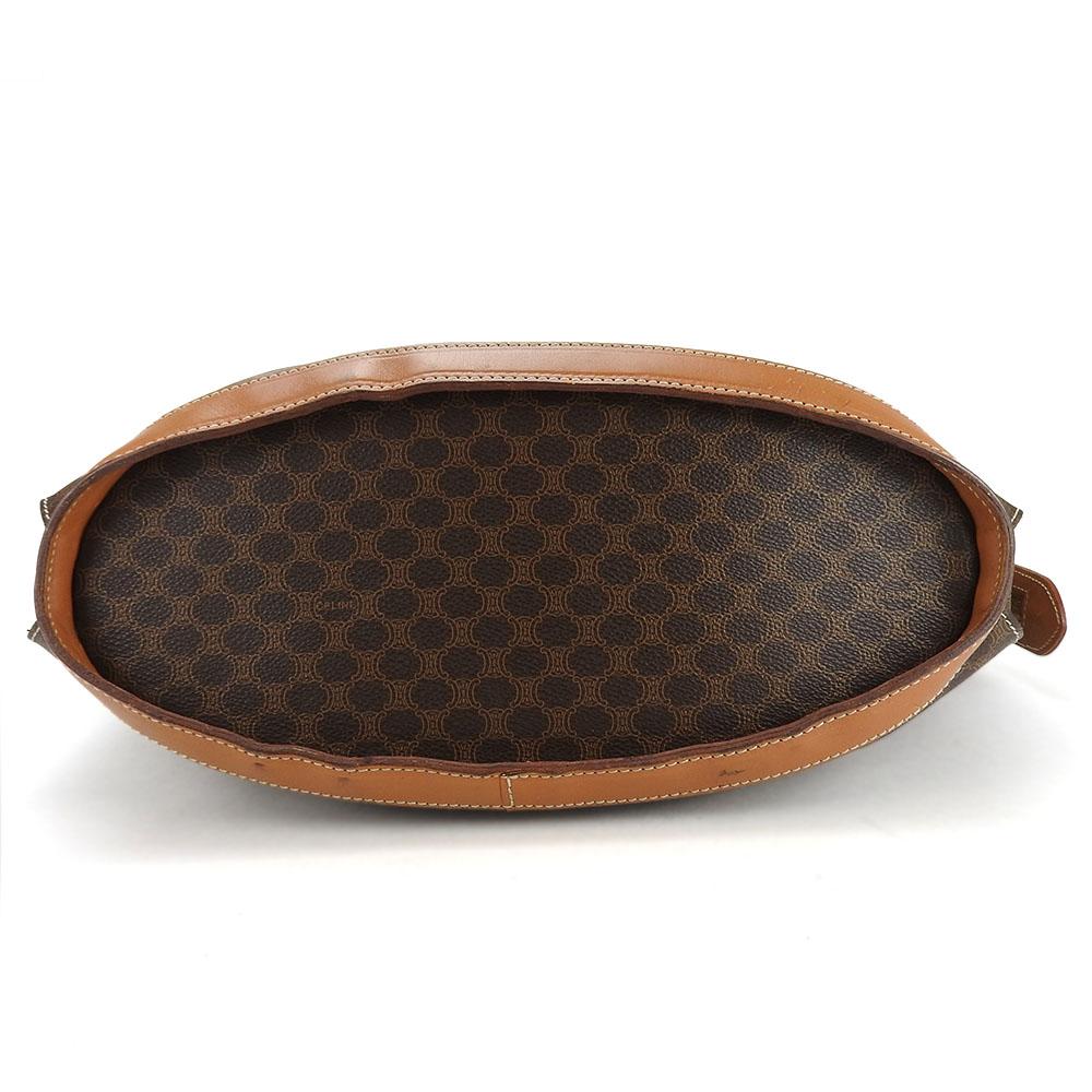 Used CELINE Tote Bag Macadam leather/PVC Brown Shoulder