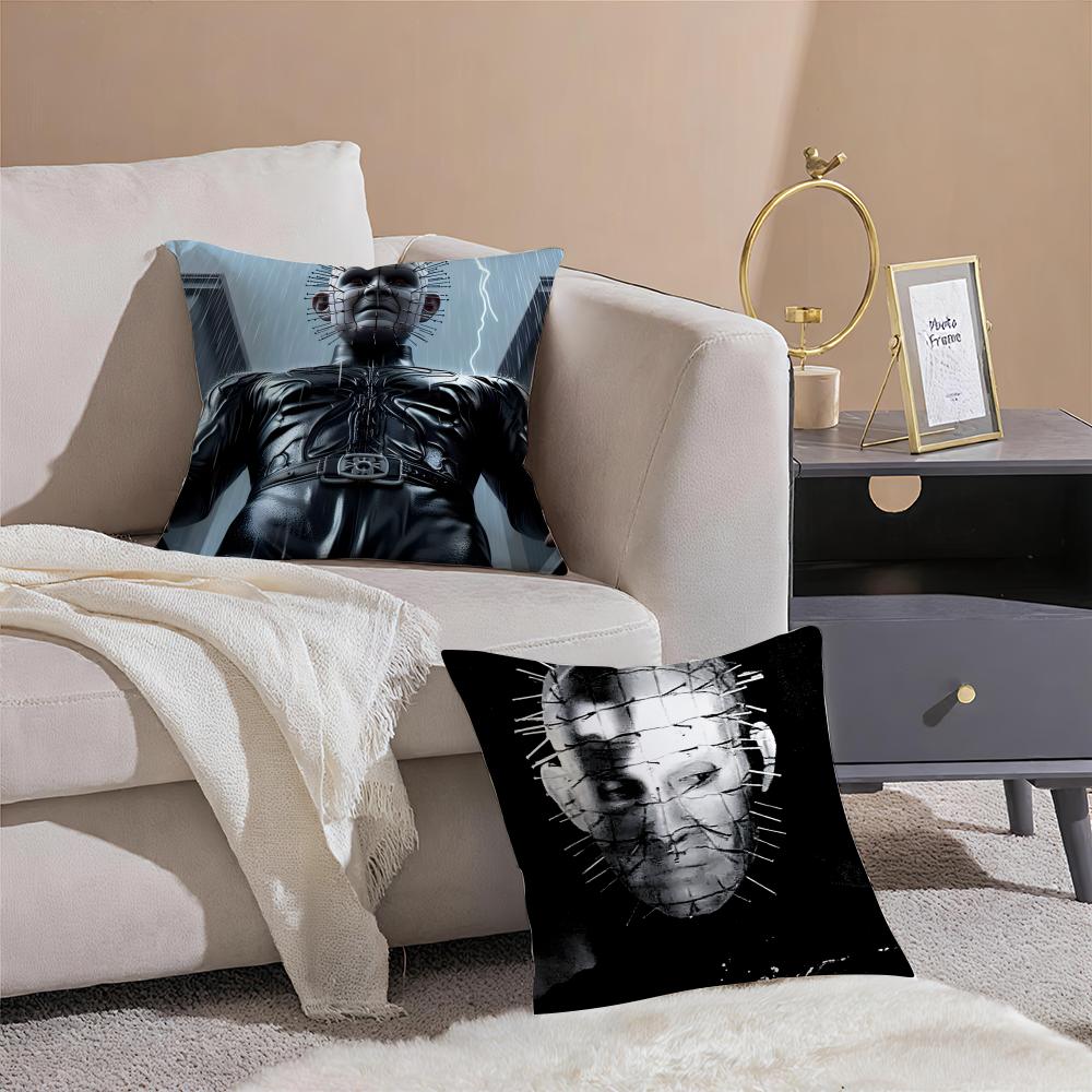 Film Schrecklich H-Hellraiser Kissenbezug Überwurf-Kissenbezug Verdeckter Knopf Strapazierfähiges Polyester Stuhlkissen