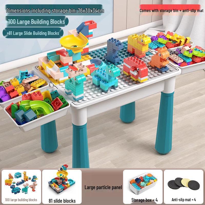 Children's Building Block Table: Educational Ball Track Puzzle Toy for Ages 3-6
