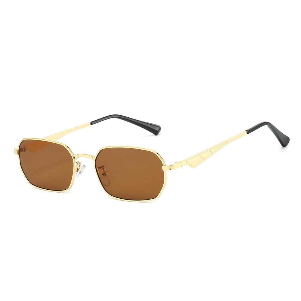 

New Luxury Square Women Sunglasses Brand Personality Metal Frame Design Retro Trend Men Sun Glasses Uv400 as picture