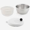 Keyuca Four-Way Salad Spinner II, Serves 3-4 People, Includes Removable Bowl and Colander, Large Vegetable Drainer, Made In Japan, Dishwasher Safe