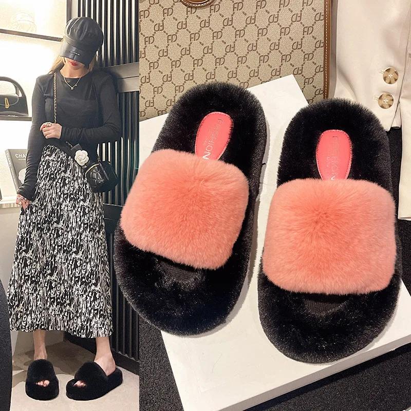 Slippers Women 2024 Autumn and Winter New Simple Fashion Home Warm Slippers